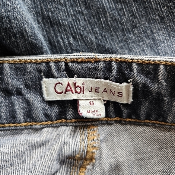 Cabi capsule dark-wash mid-rise ankle cropped slim stretch jeans Size 8 - Picture 6 of 7